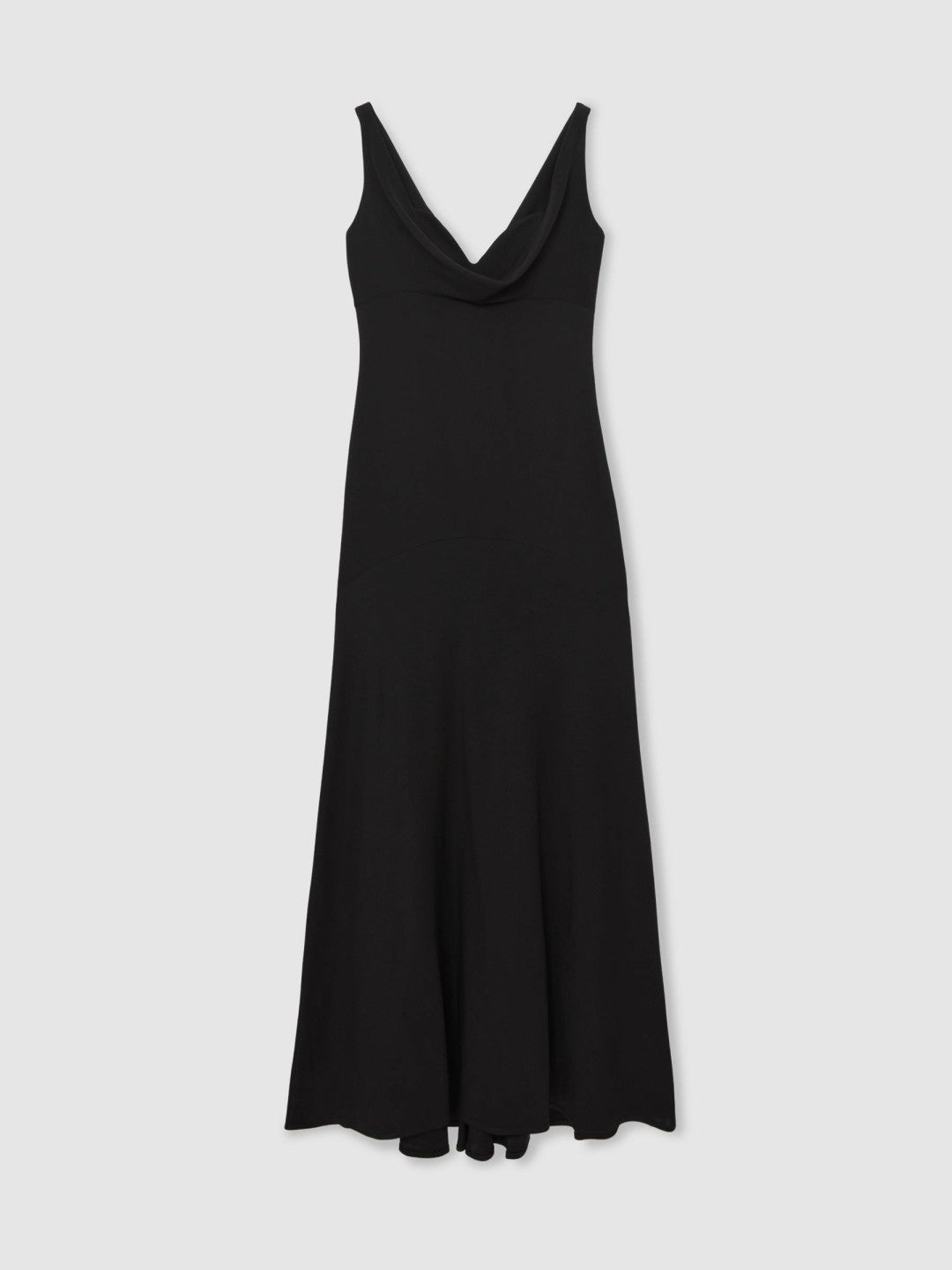 Cowl-Neck Sleeveless Maxi Dress Black | Womens