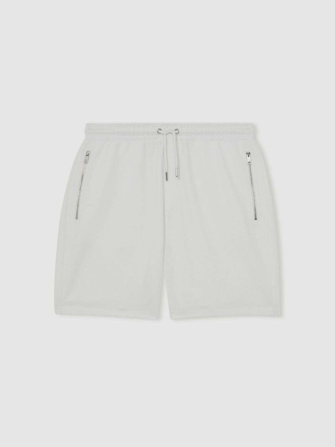Textured Drawstring Shorts White | Mens
