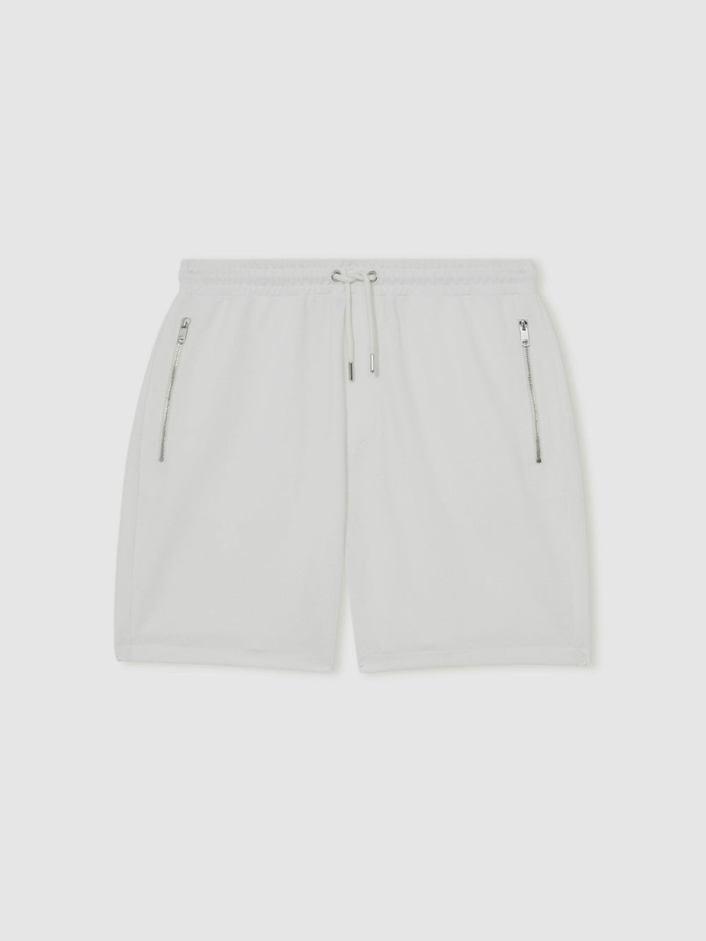 Textured Drawstring Shorts White | Mens