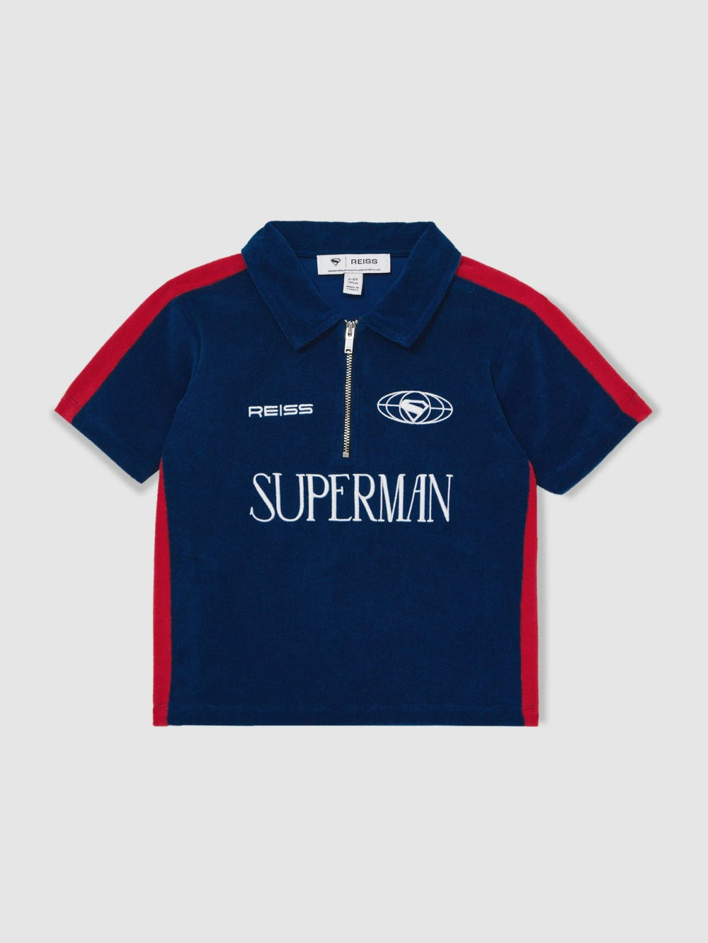 9-13 yrs Superman Towelling Polo Shirt Blue/Red | Children