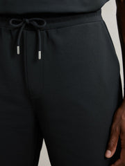 Textured Drawstring Shorts Navy | Mens
