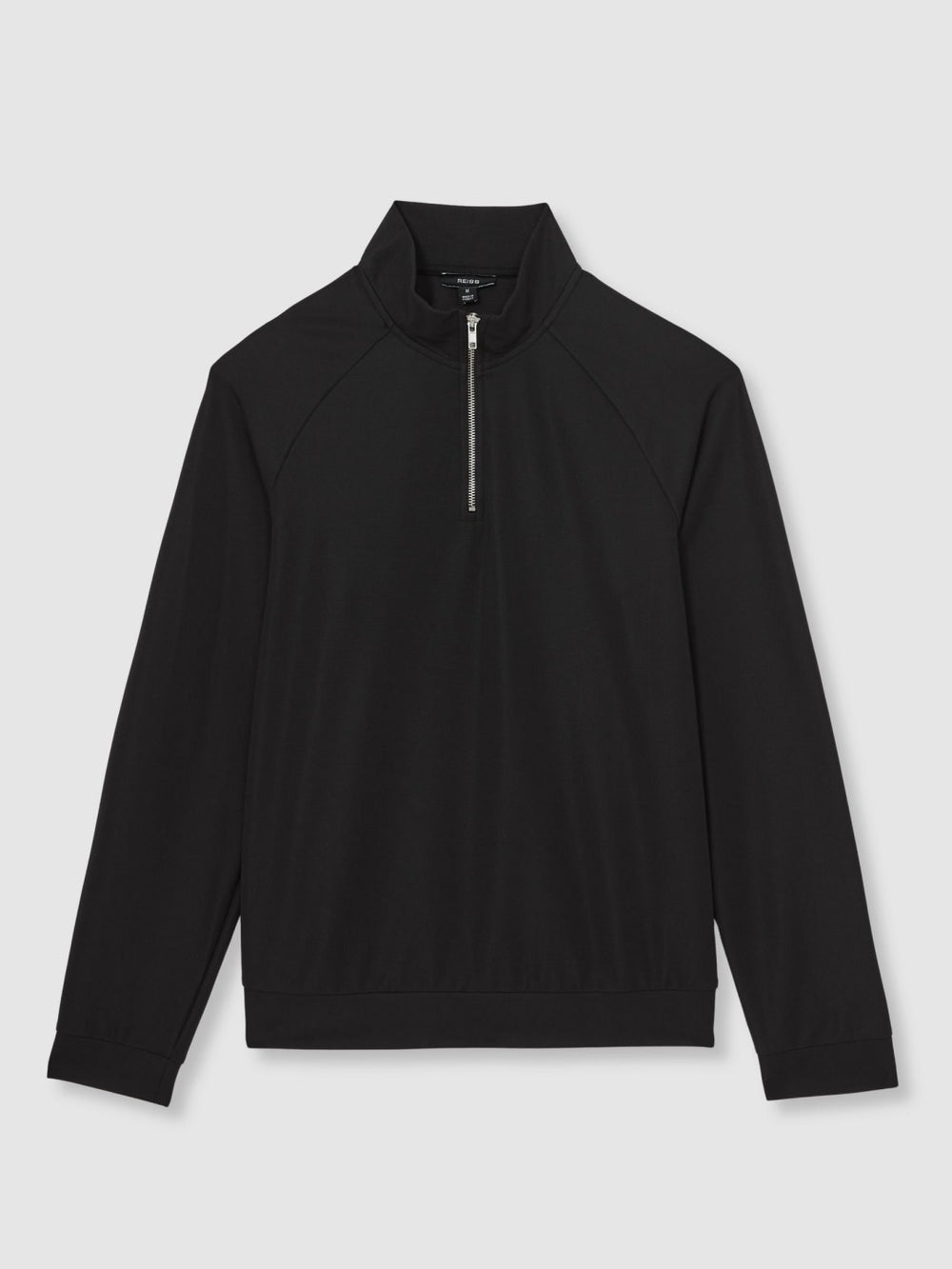 Half-Zip Funnel-Neck Sweatshirt Black | Mens