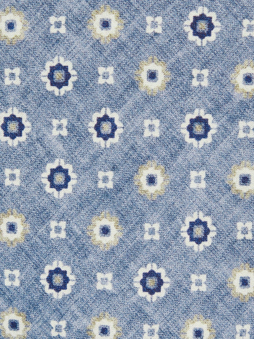 Silk Floral-Medallion Tie Soft Blue | Mens