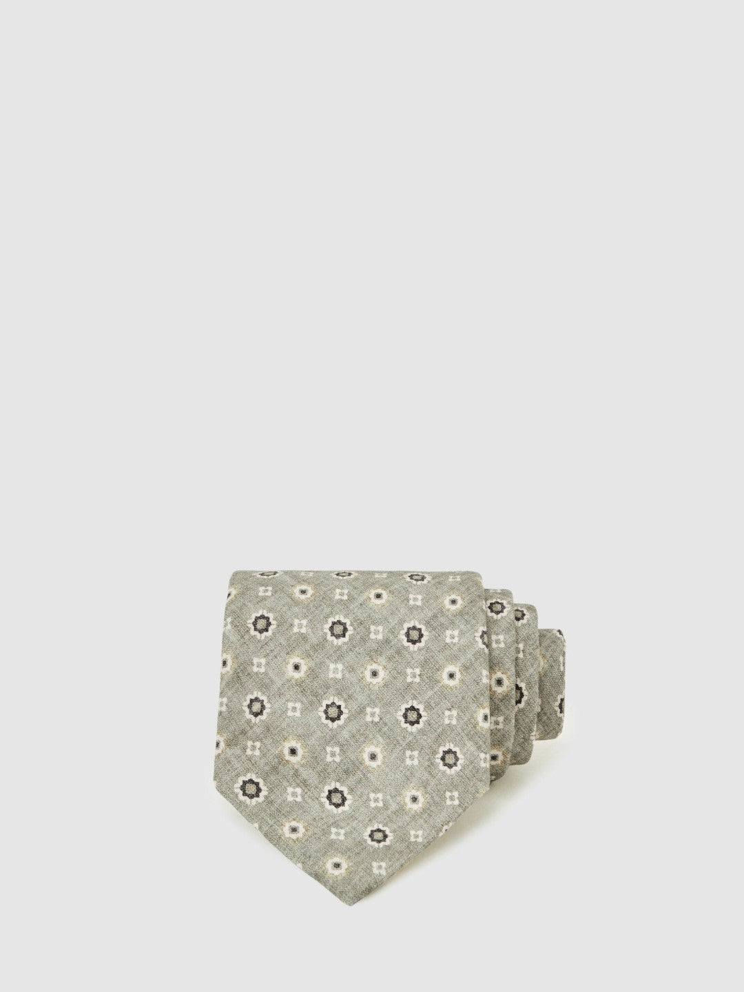 Silk Floral-Medallion Tie Soft Sage | Mens