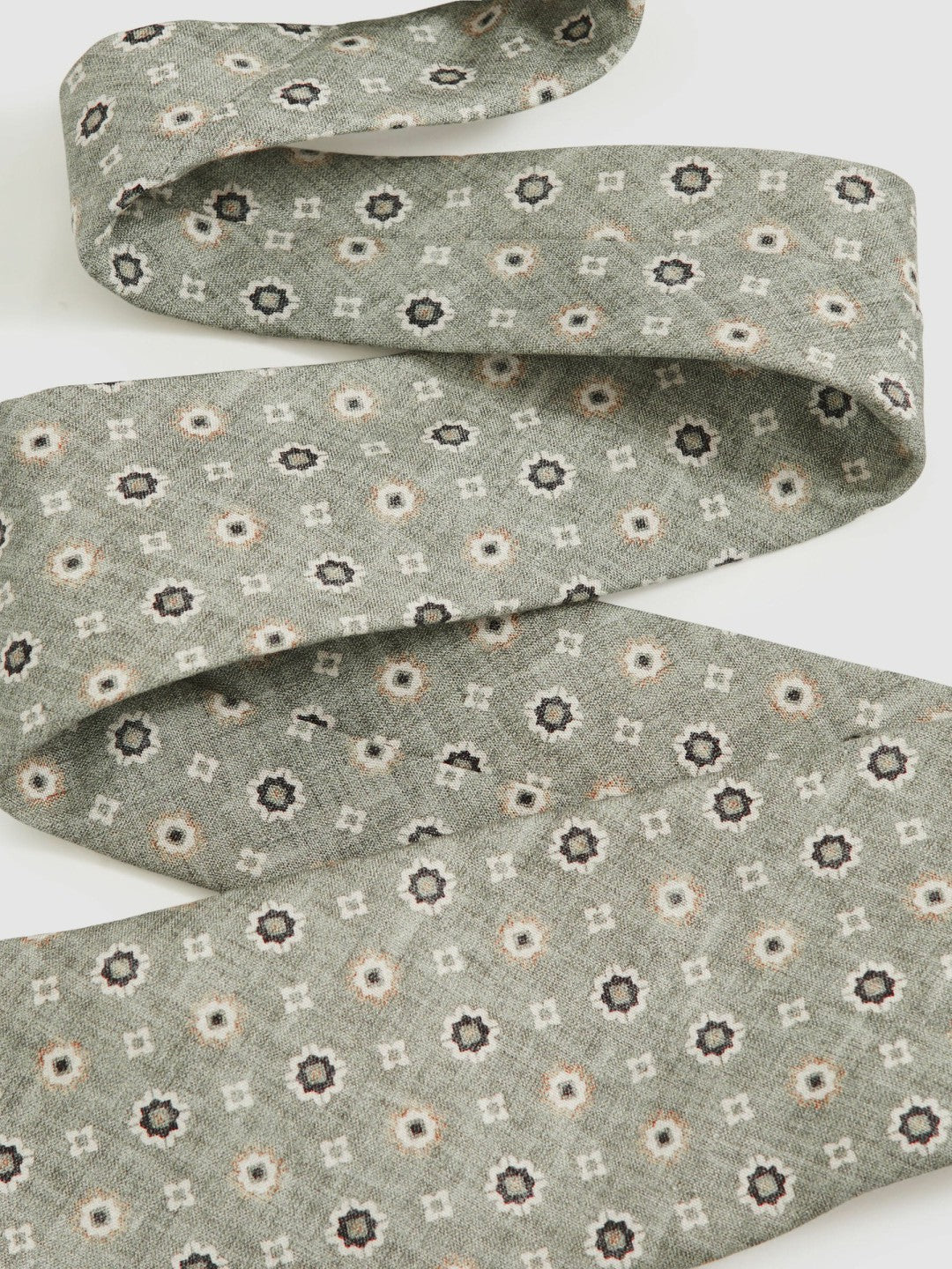 Silk Floral-Medallion Tie Soft Sage | Mens