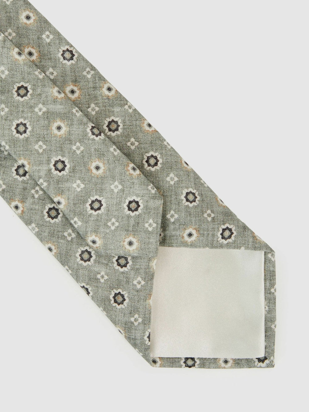 Silk Floral-Medallion Tie Soft Sage | Mens
