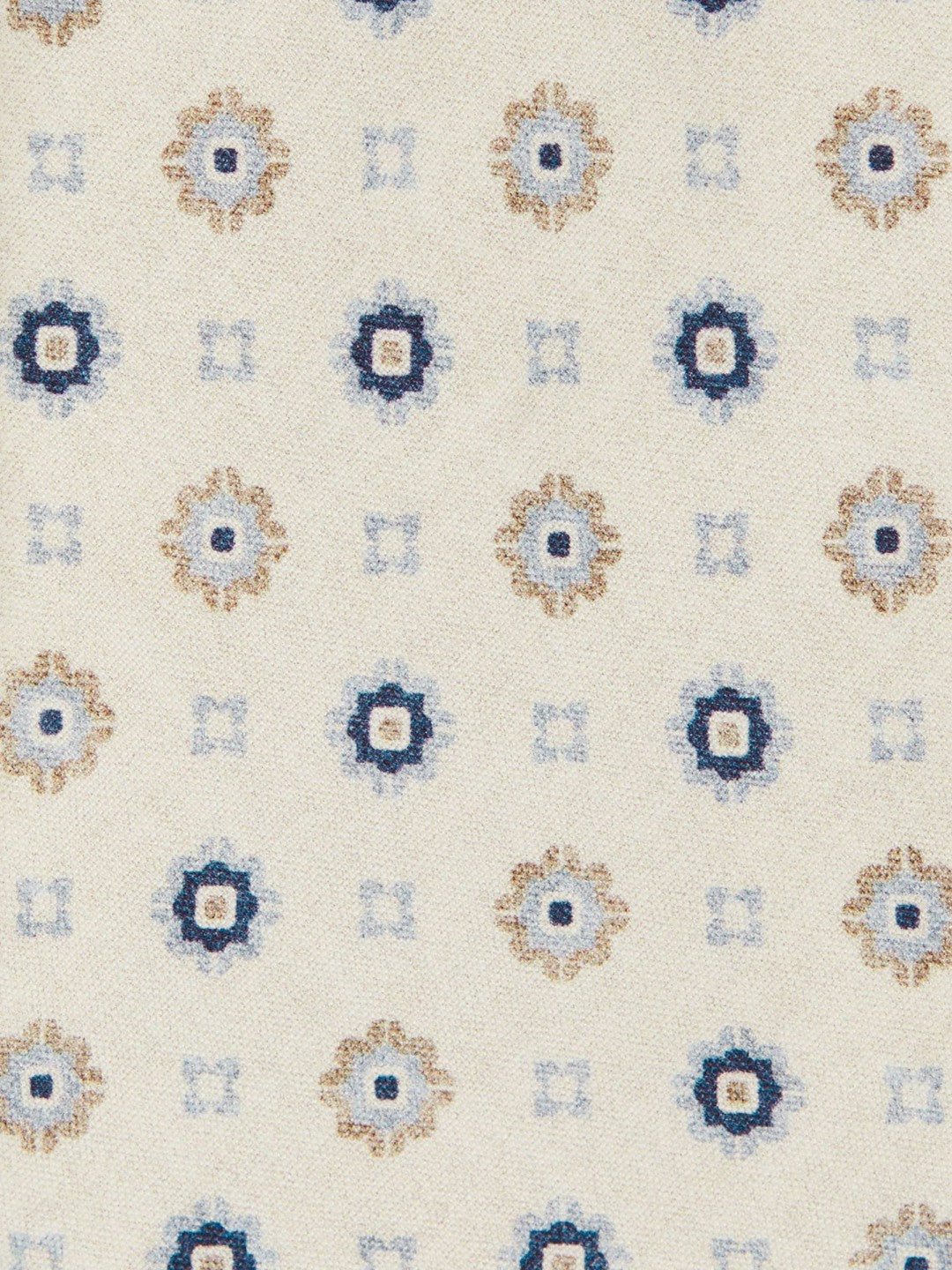 Silk Floral-Medallion Tie Ivory | Mens