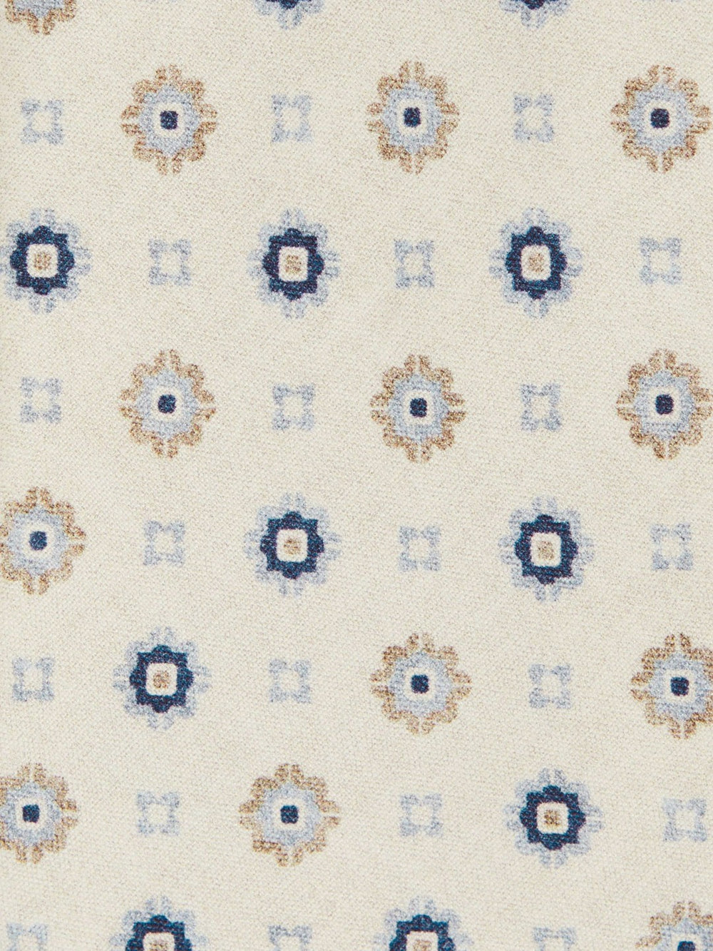 Silk Floral-Medallion Tie Ivory | Mens