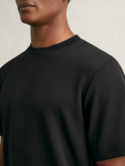 Textured Crew-Neck T-Shirt Black | Mens
