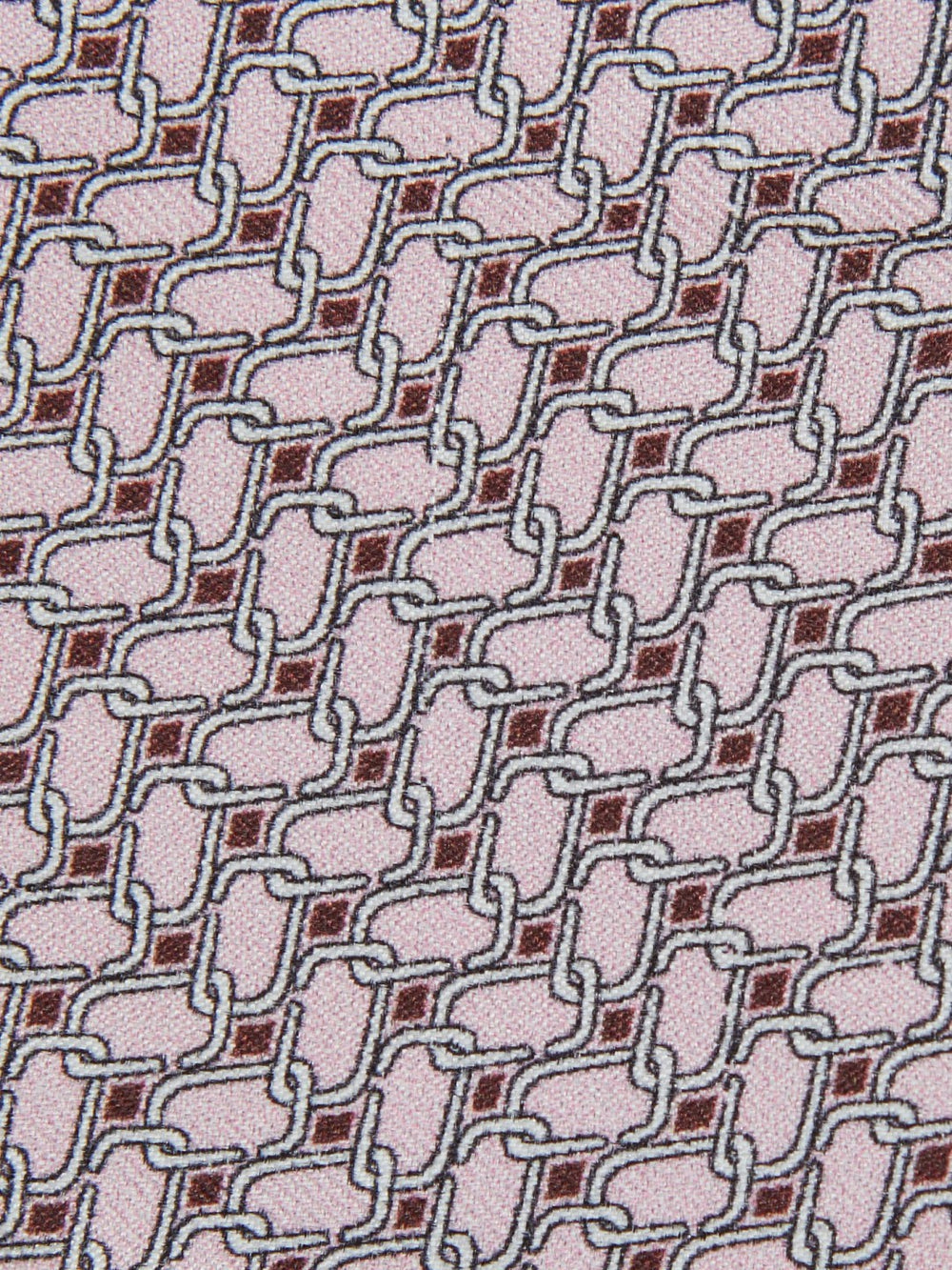 Silk Geometric-Chain Print Tie Soft Pink | Mens