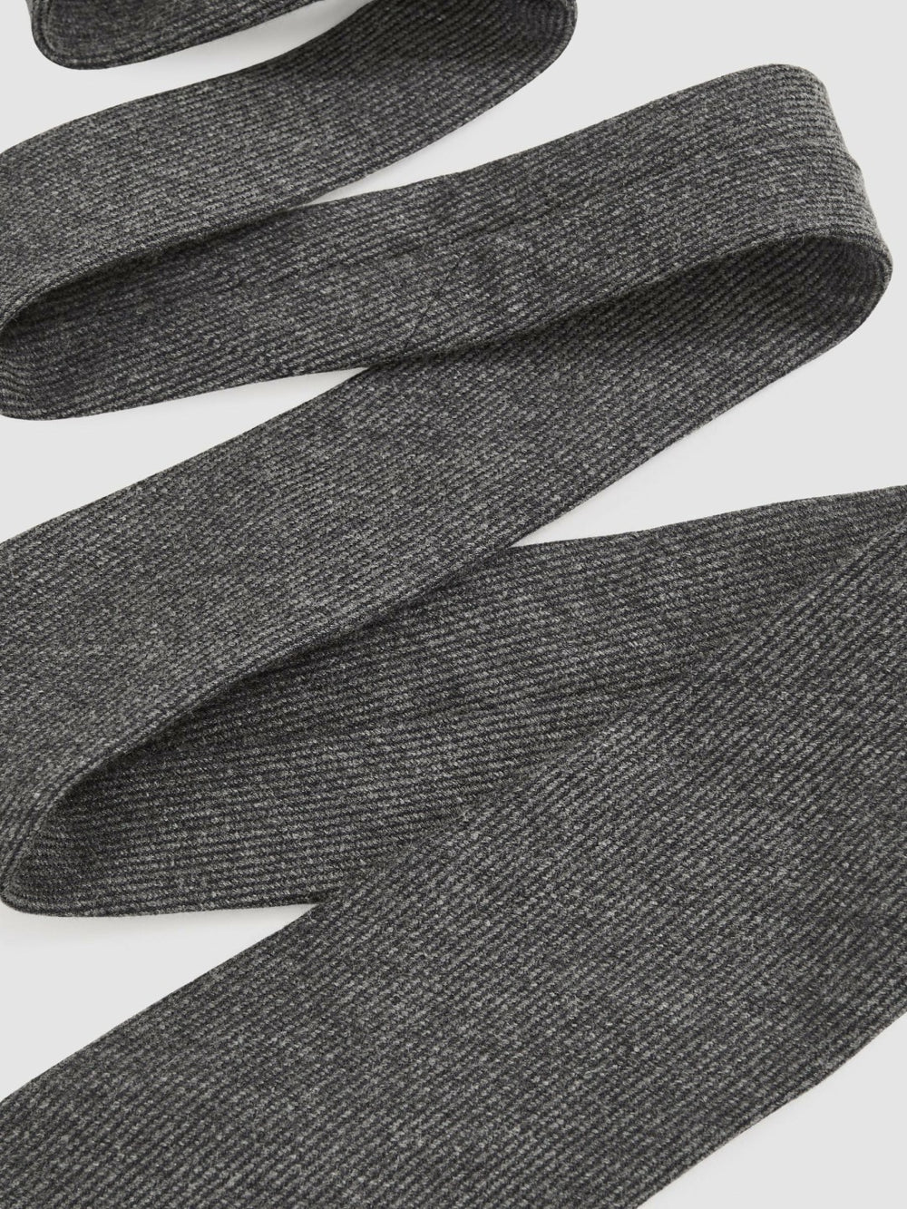Wool-Silk Textured Tie Charcoal | Mens