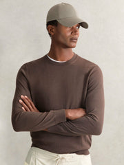 Embroidered Logo Tech Baseball Cap Mushroom Brown | Mens