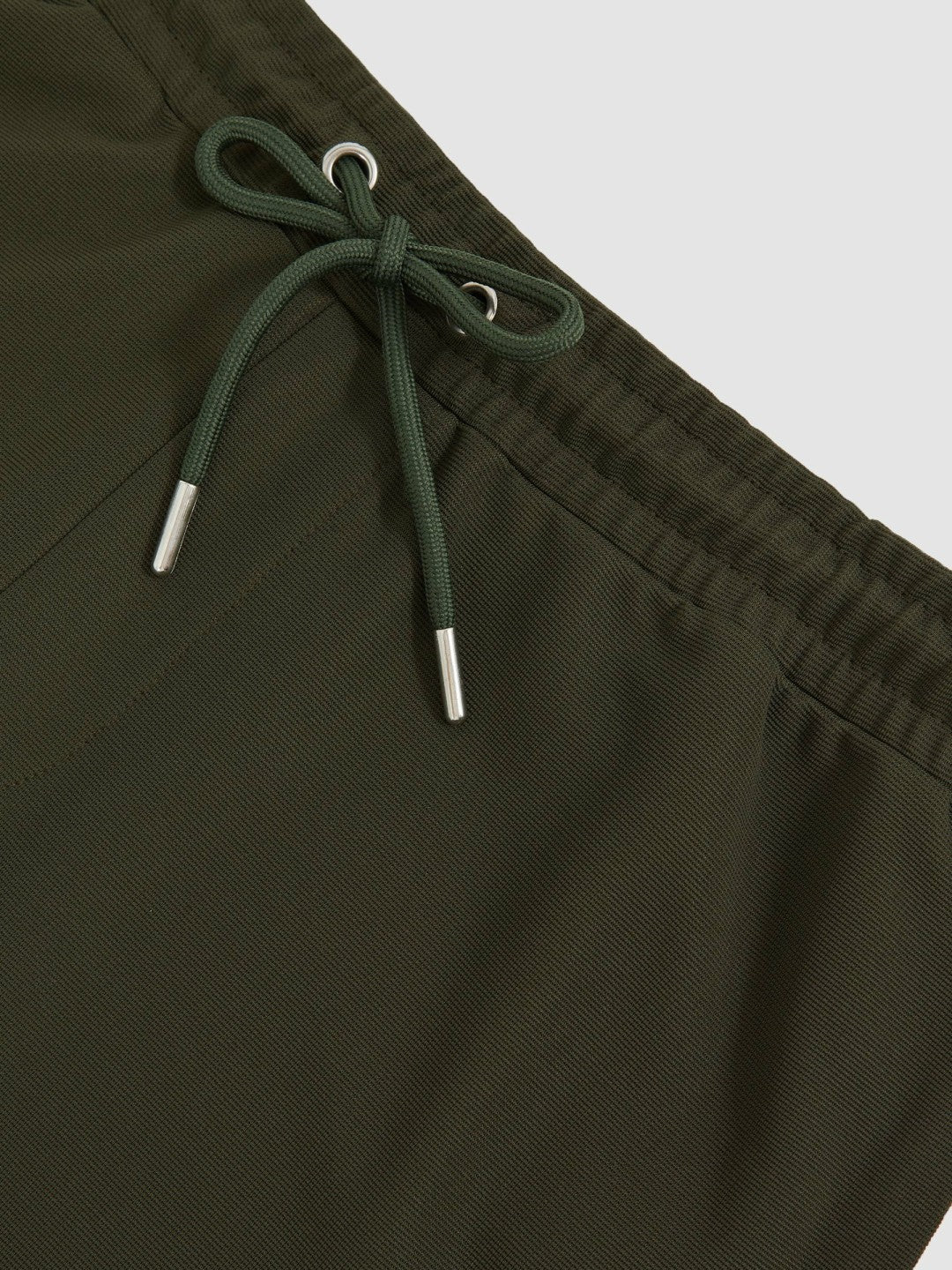 Textured Drawstring Shorts Green | Mens