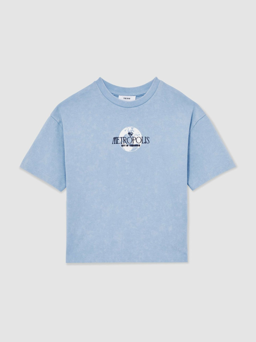 13-14 yrs Superman Metropolis Logo T-Shirt Light Blue | Children