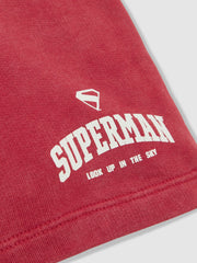 13-14 yrs Superman Cotton Logo Shorts Red | Children