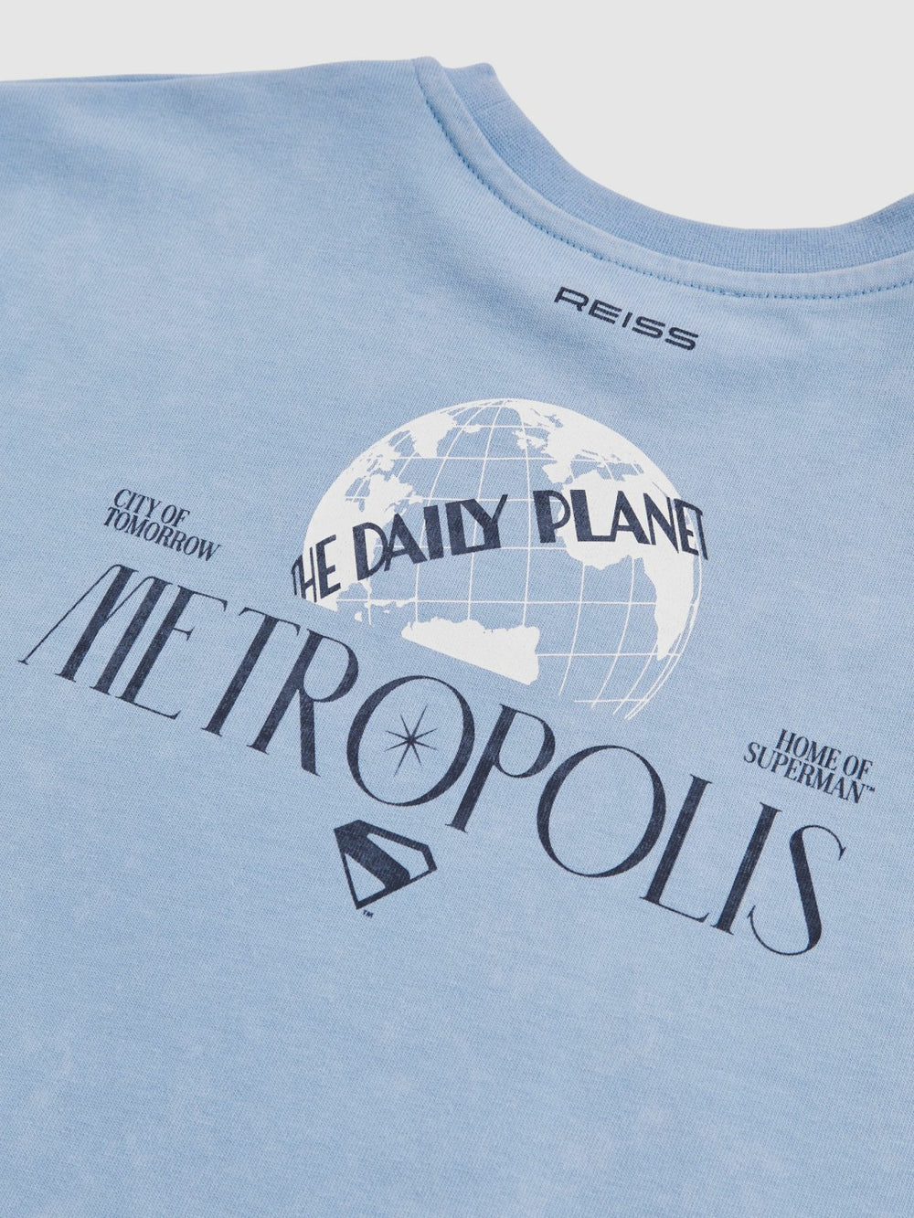 9-13 yrs Superman Metropolis Logo T-Shirt Light Blue | Children