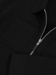 9-13 yrs Knitted Zip-Through Cardigan Black | Children