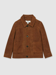 3-9 yrs Suede Worker Jacket Tobacco Brown | Children