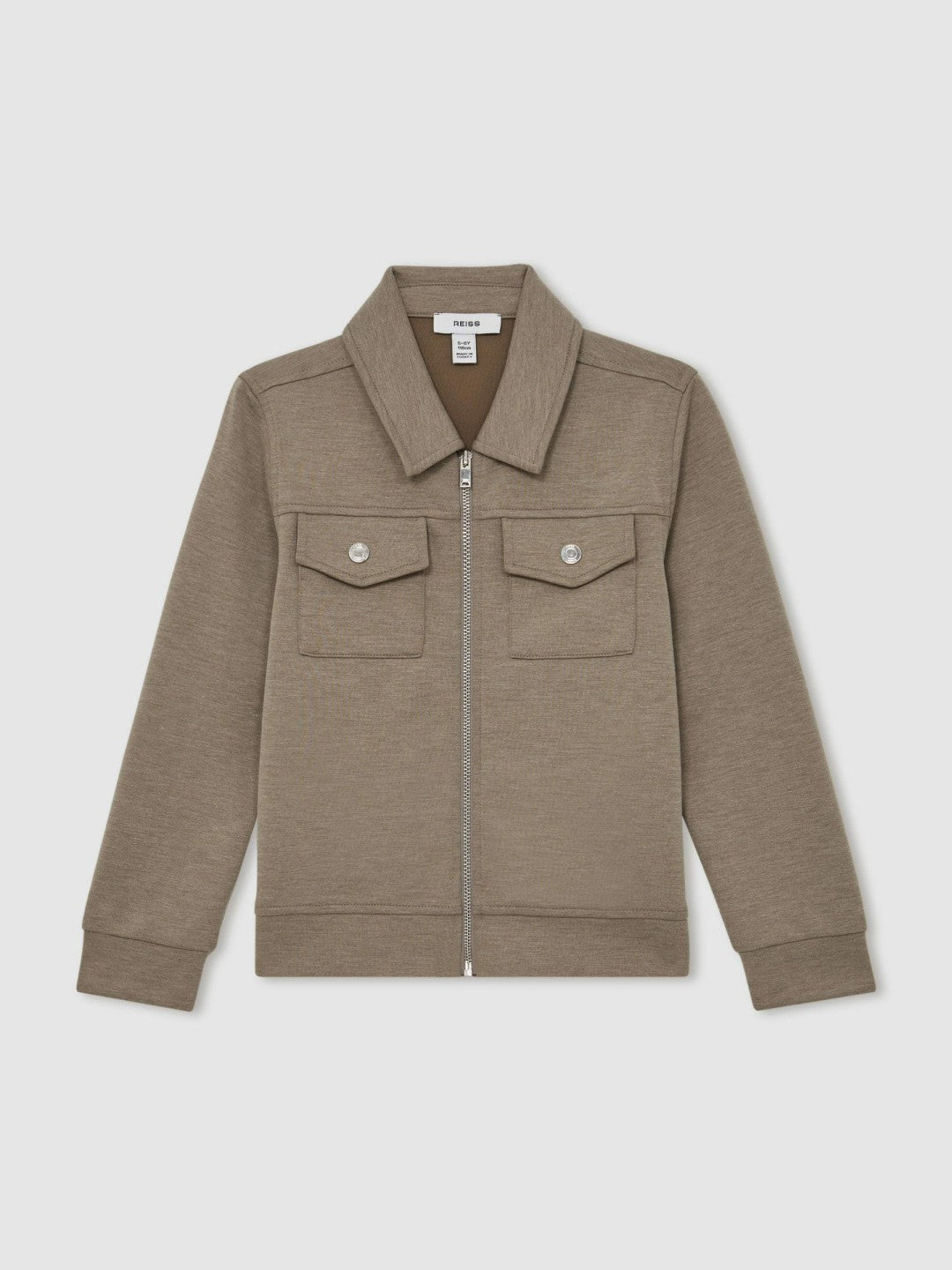 9-13 yrs Interlock Zip-Through Overshirt Taupe Brown | Children