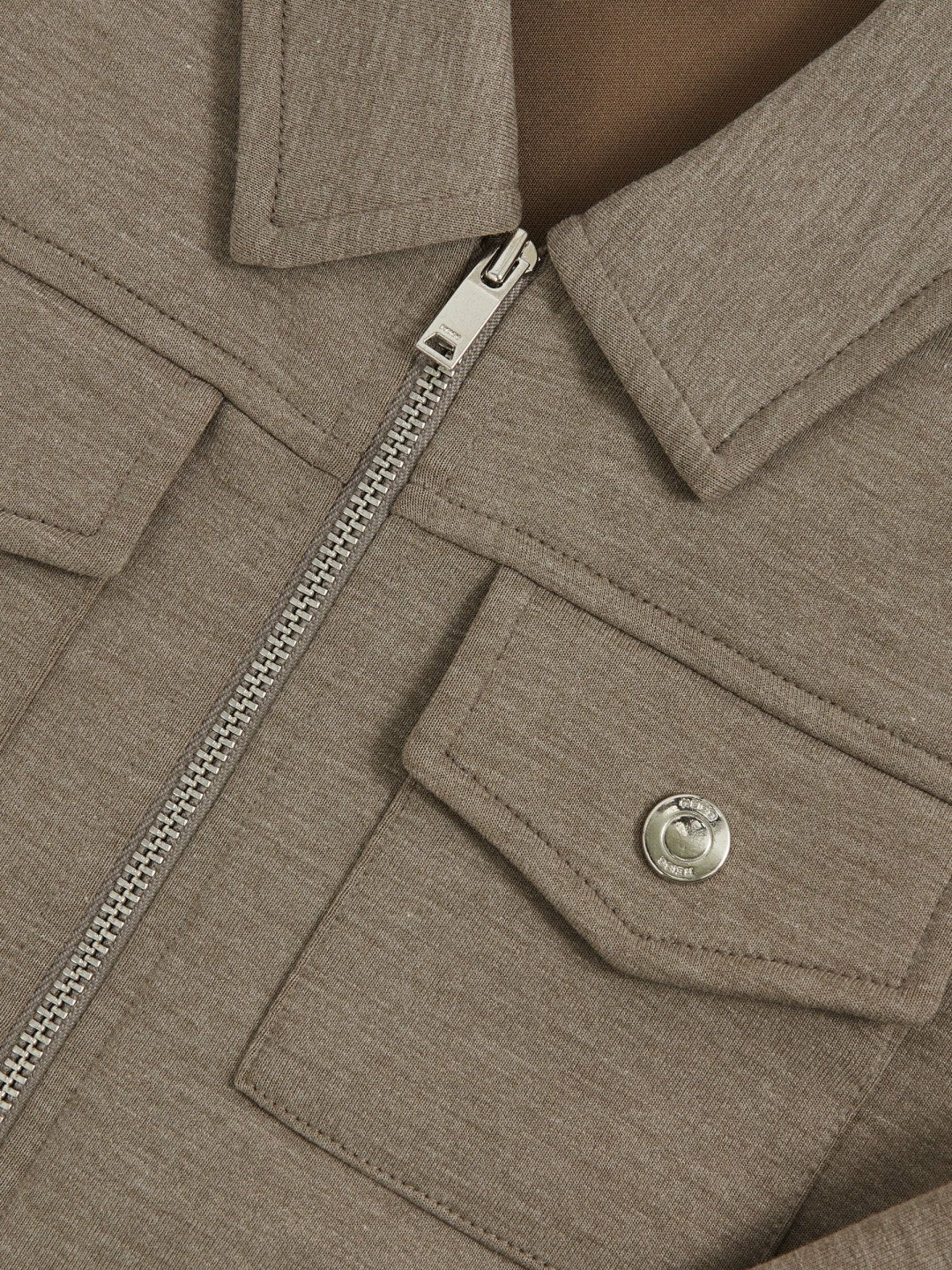 9-13 yrs Interlock Zip-Through Overshirt Taupe Brown | Children