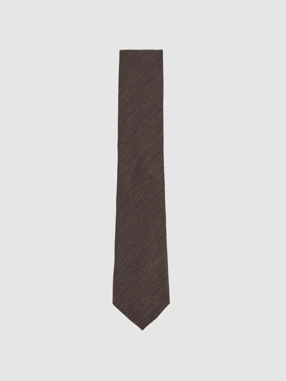 Silk Blend Textured Tie Chocolate Brown | Mens