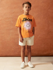 3-9 yrs SmileyWorld Sun Motif T-Shirt Orange | Children
