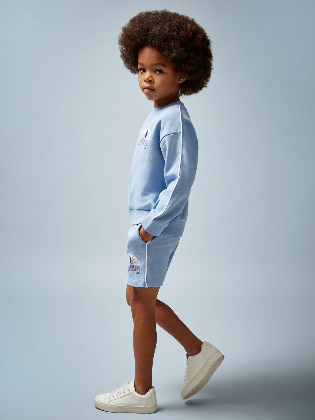 3-9 yrs Superman Logo Print Sweatshirt Light Blue | Children
