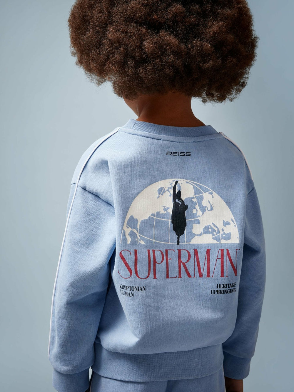 3-9 yrs Superman Logo Print Sweatshirt Light Blue | Children