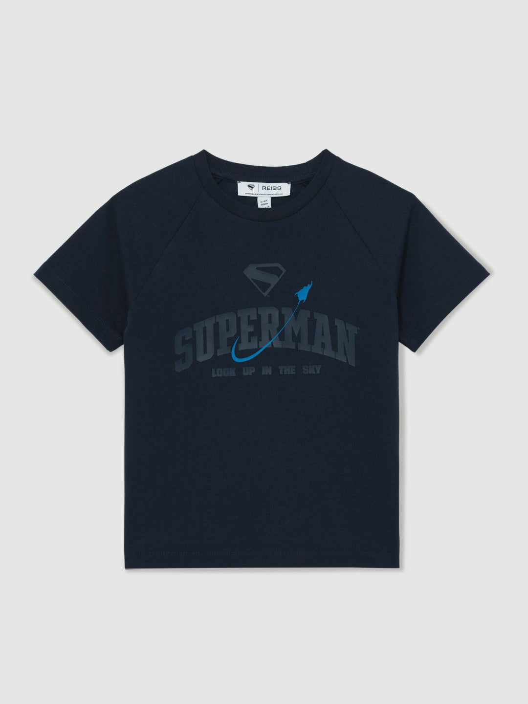 3-9 yrs Superman Raglan Logo T-Shirt Navy Blue | Children