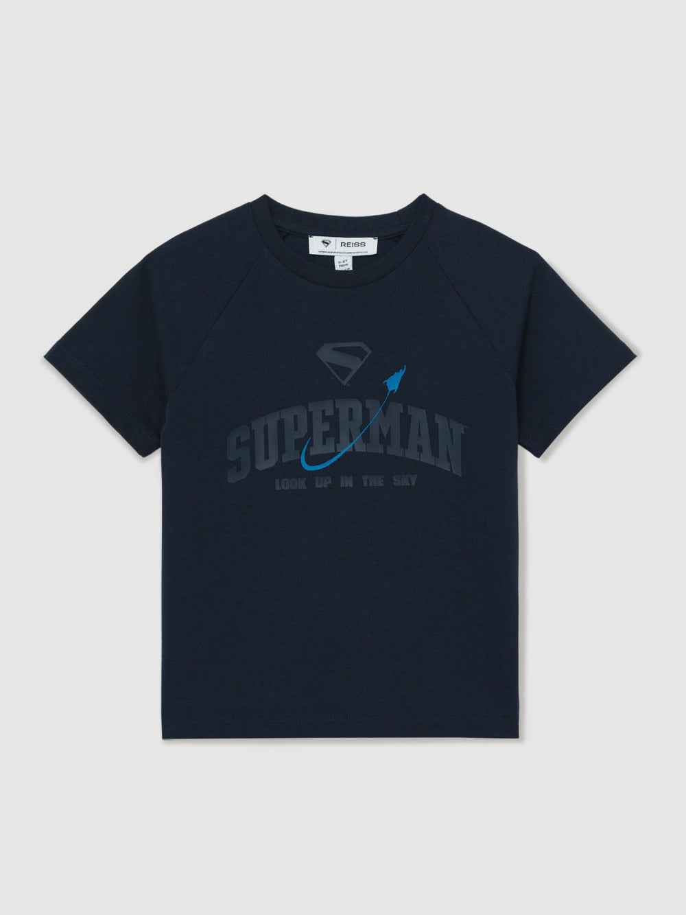 3-9 yrs Superman Raglan Logo T-Shirt Navy Blue | Children