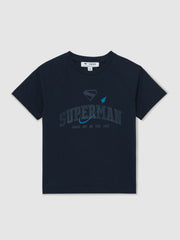 3-9 yrs Superman Raglan Logo T-Shirt Navy Blue | Children