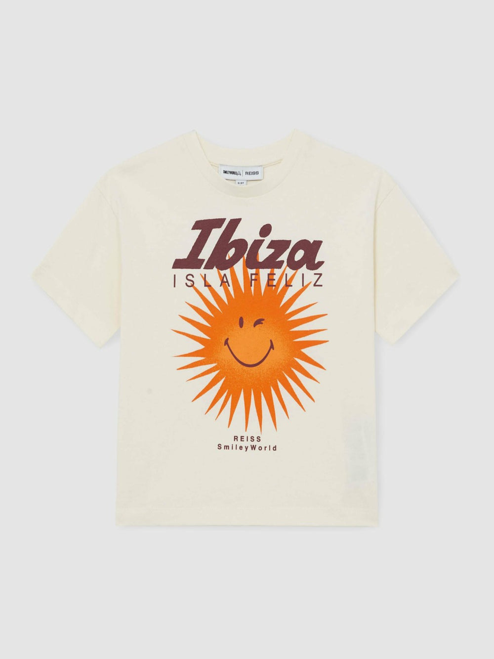 9-13 yrs SmileyWorld Sun Motif T-Shirt Off White | Children