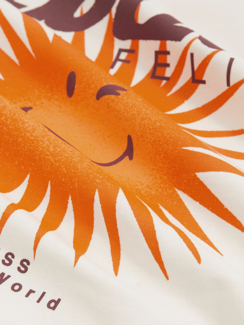 9-13 yrs SmileyWorld Sun Motif T-Shirt Off White | Children