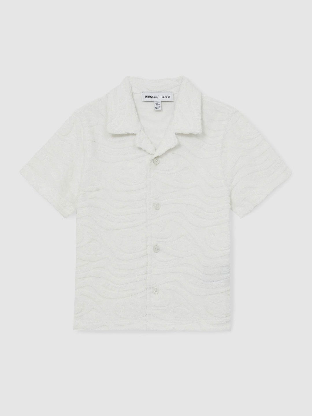 13-14 yrs SmileyWorld Wave Texture Shirt White | Children
