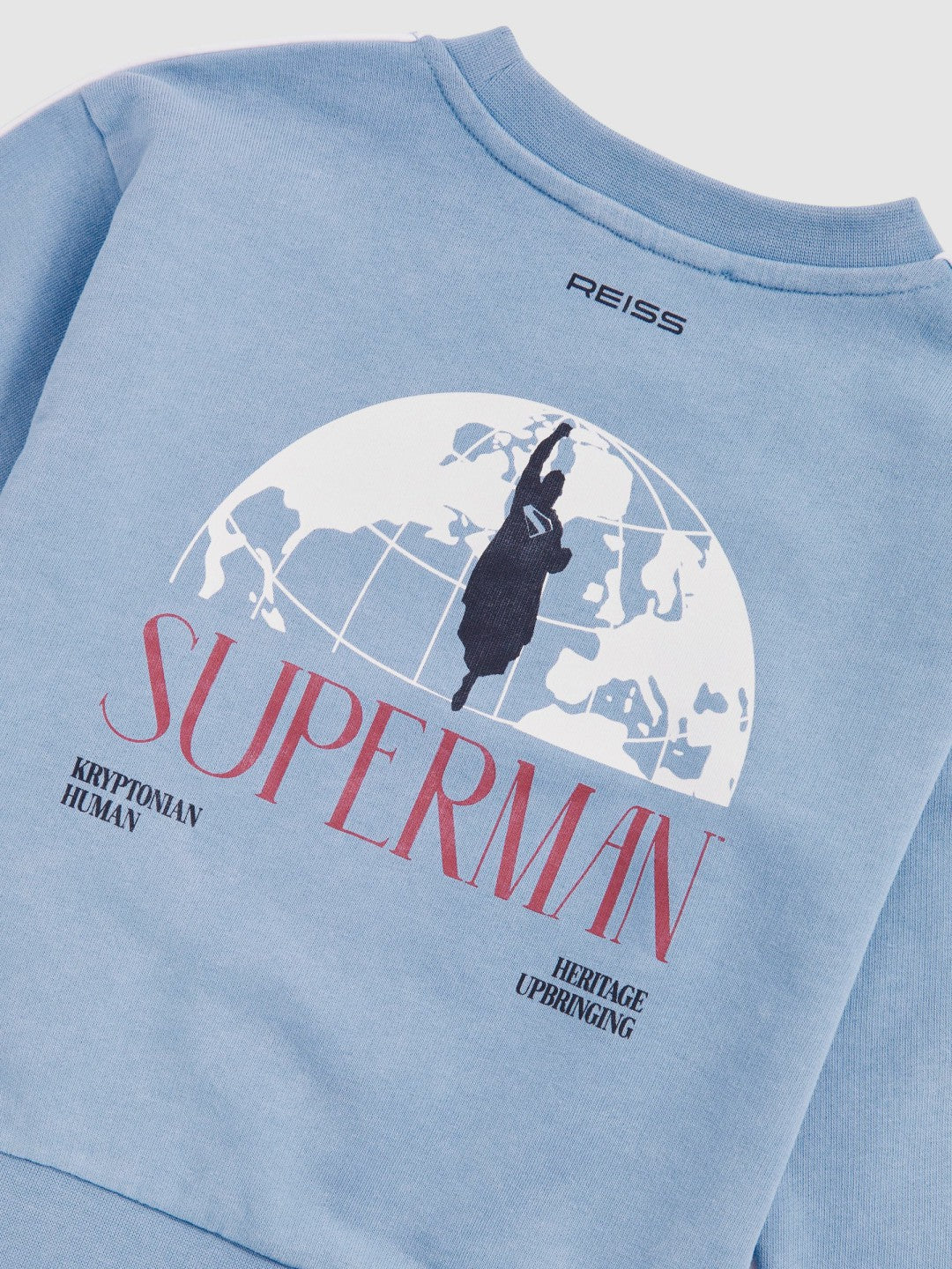 13-14 yrs Superman Logo Print Sweatshirt Light Blue | Children