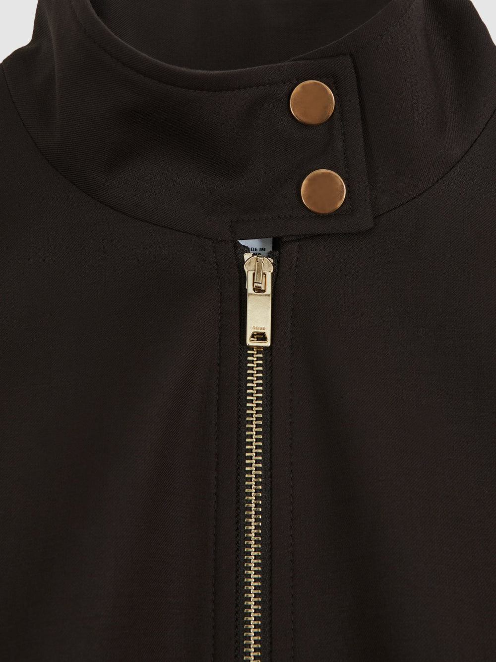 Wool Bomber Jacket Chocolate Brown | Womens