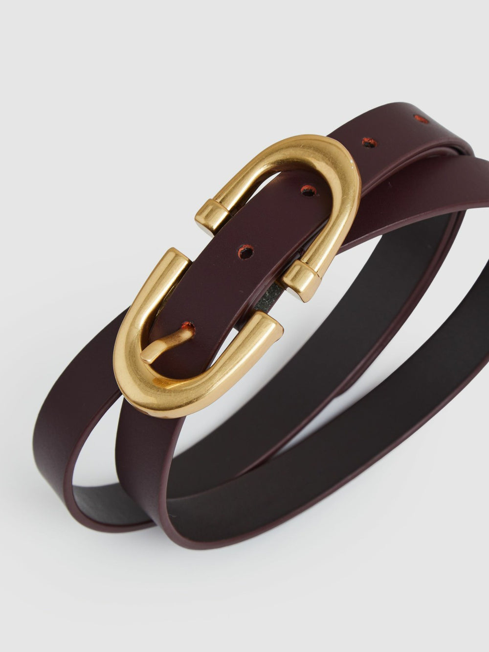 Horseshoe Belt Burgundy | Womens