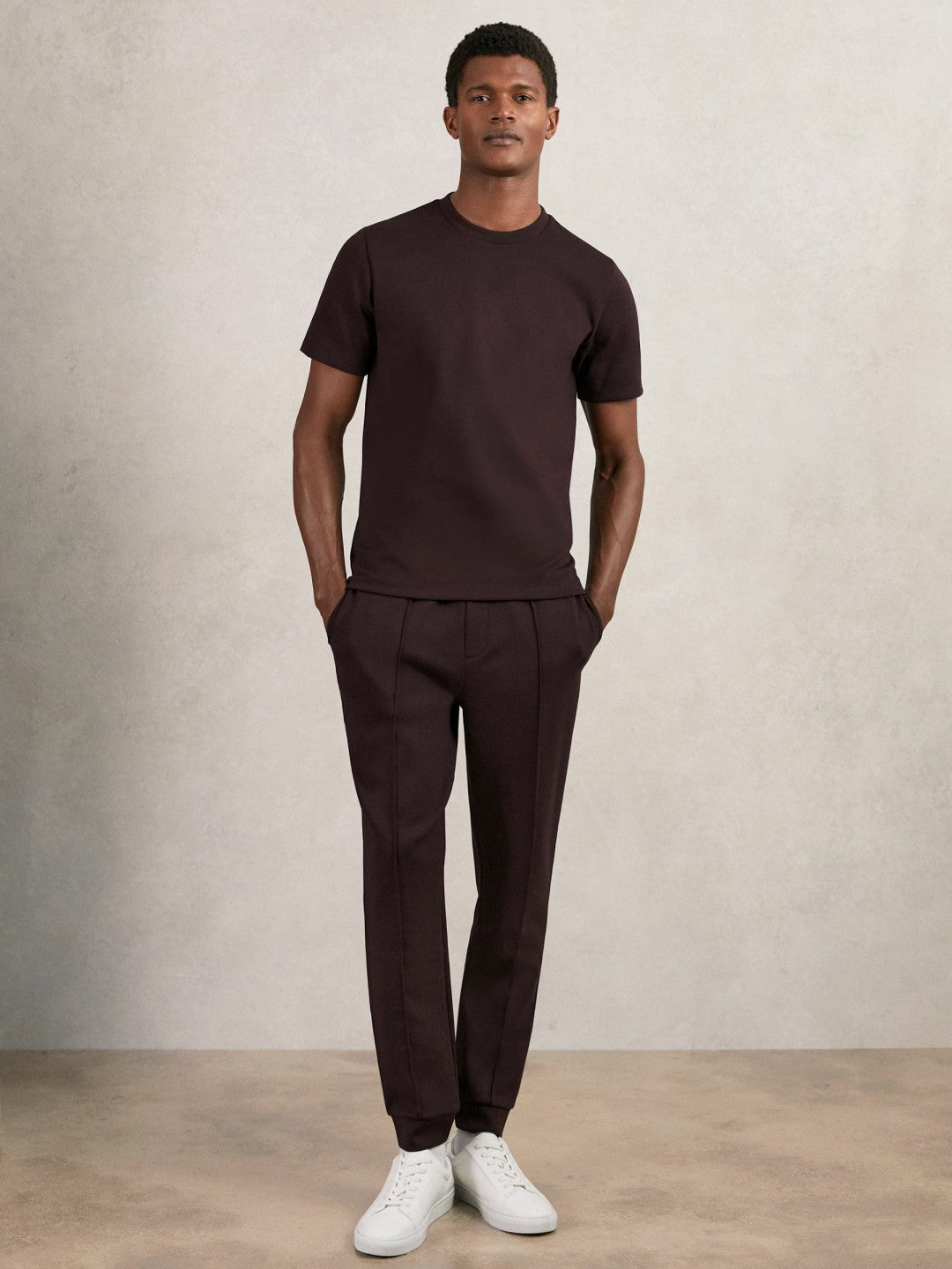 Interlock Jersey Crew Neck T-Shirt Cherry Red | Mens