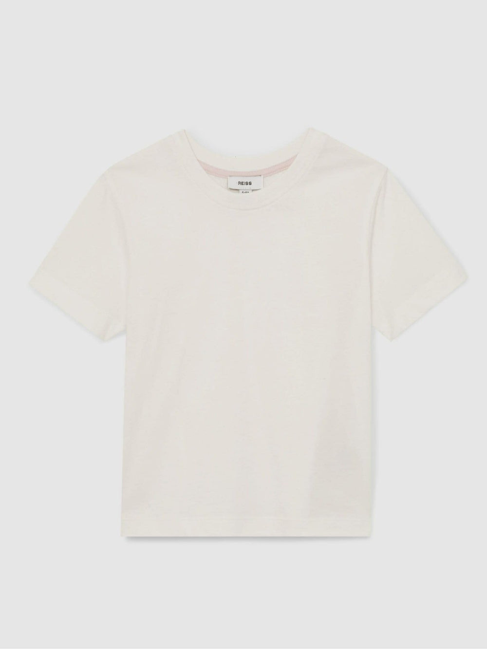 9-13 yrs Cotton Crew Neck T-Shirt Ivory | Children