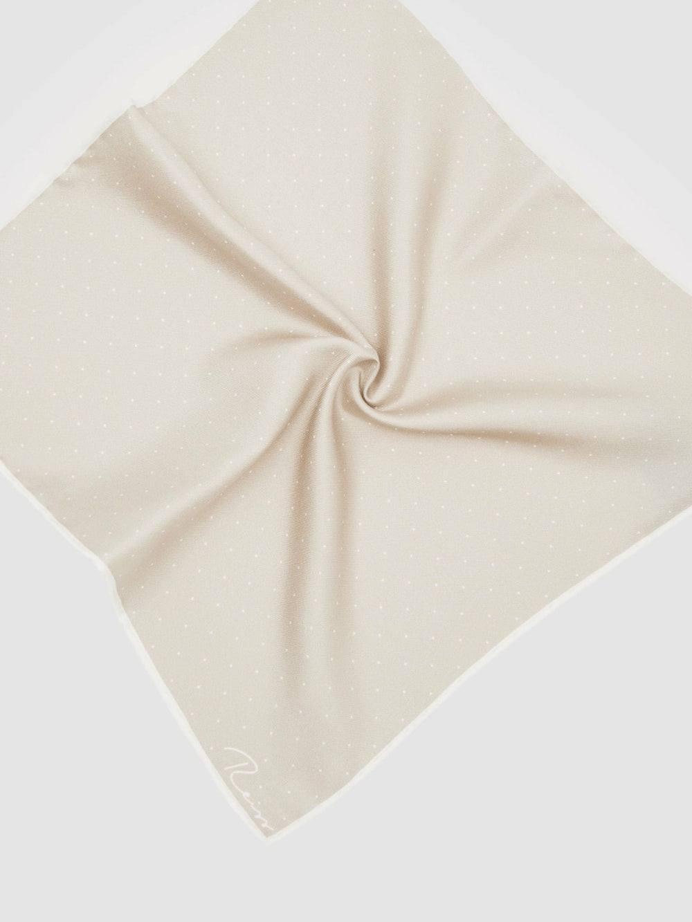 Silk Polka Dot Pocket Square Champagne | Mens