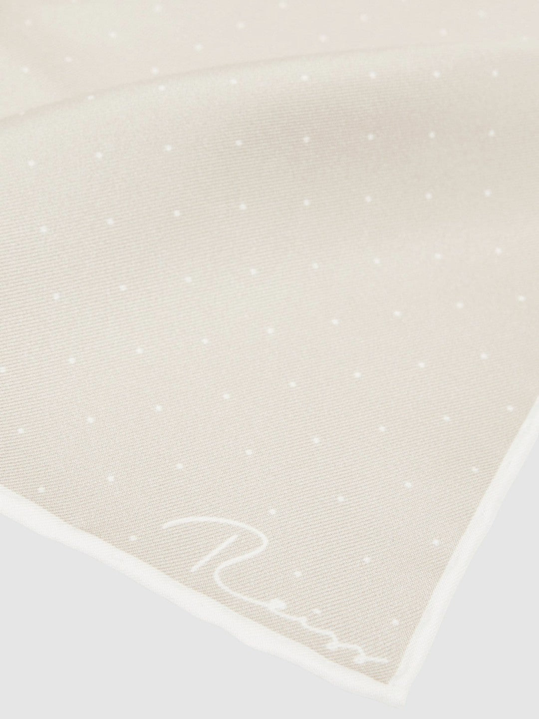 Silk Polka Dot Pocket Square Champagne | Mens
