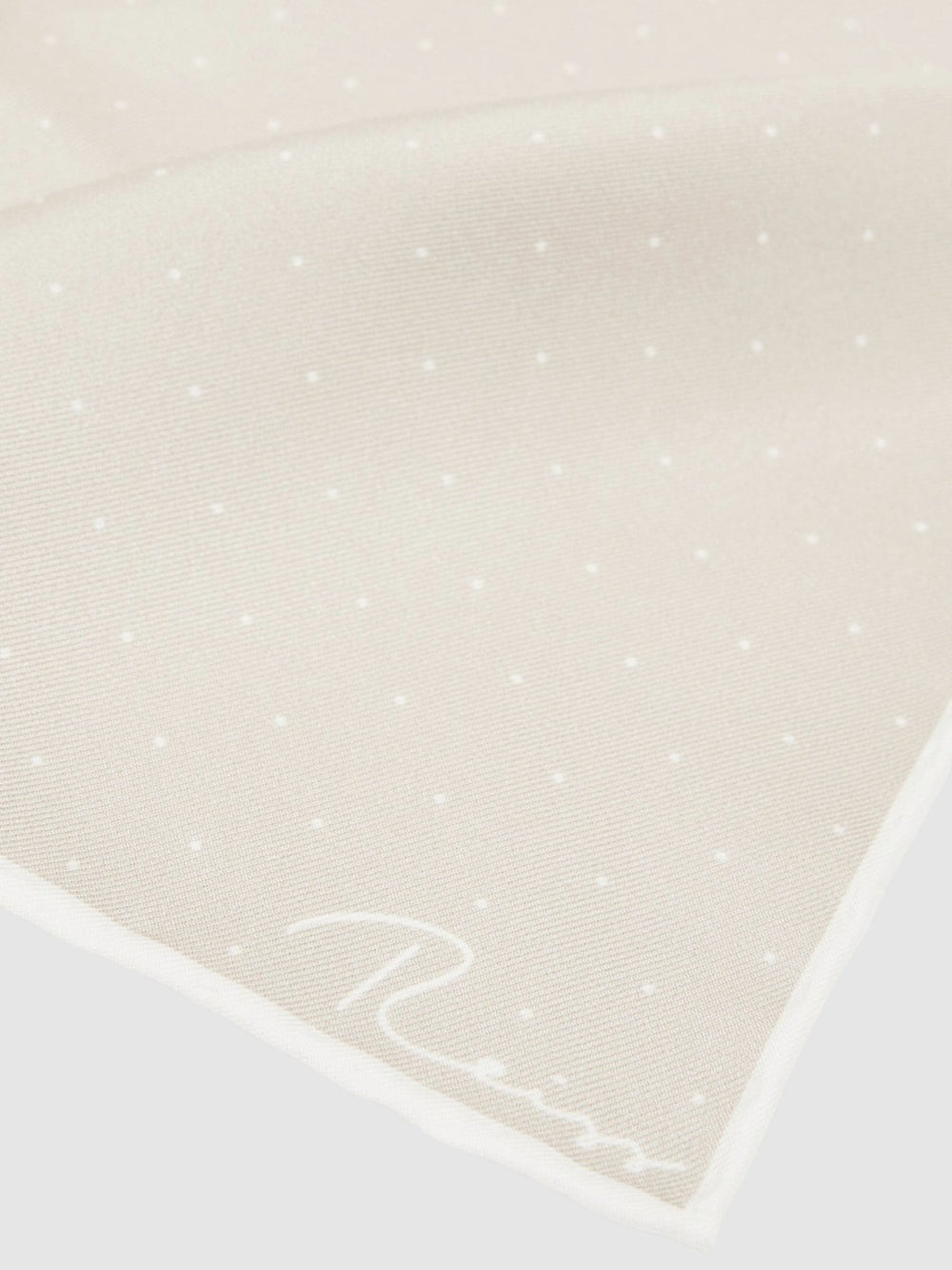 Silk Polka Dot Pocket Square Champagne | Mens