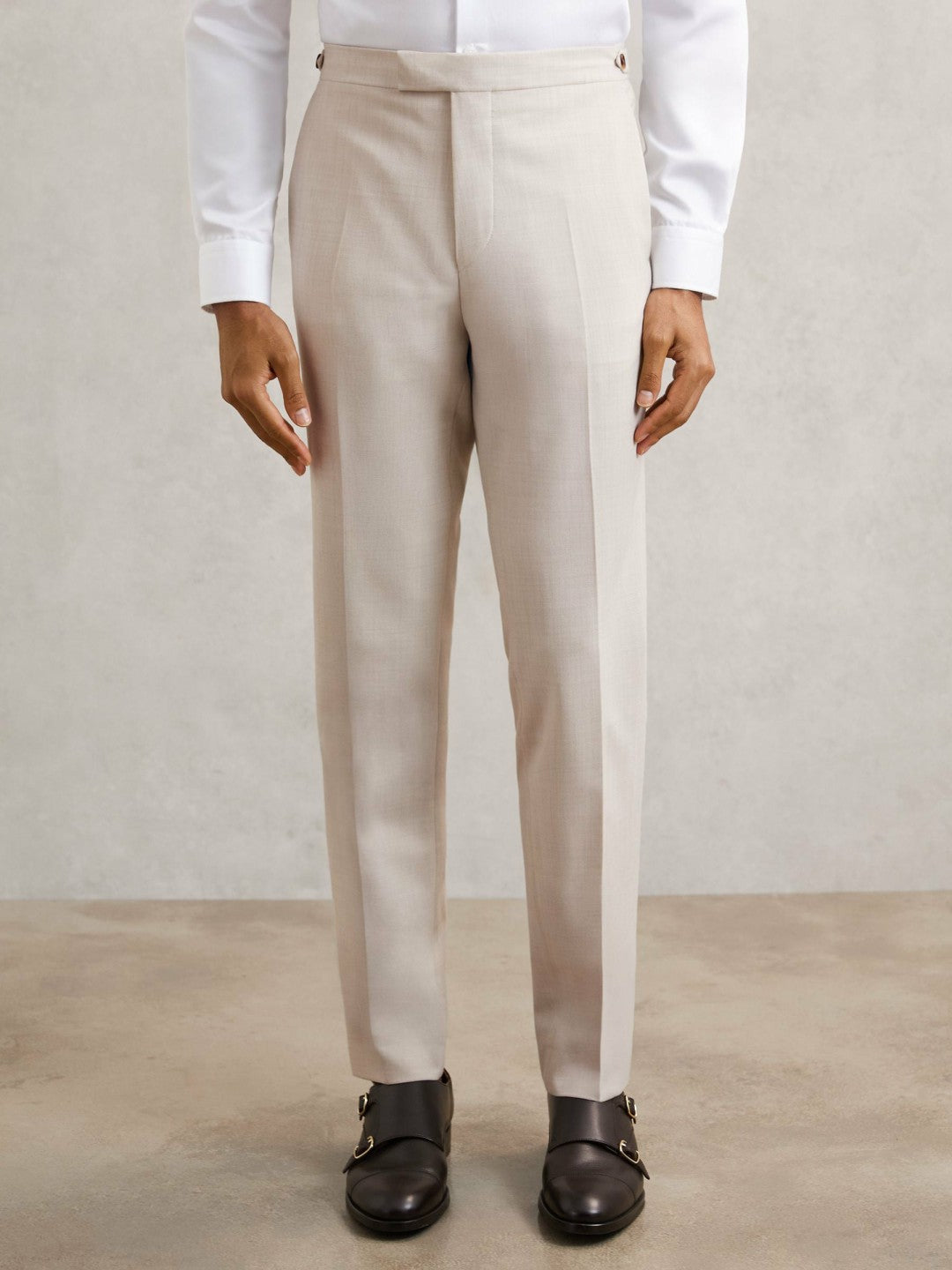 Slim-Fit Textured Suit Trousers With Wool Stone | Mens