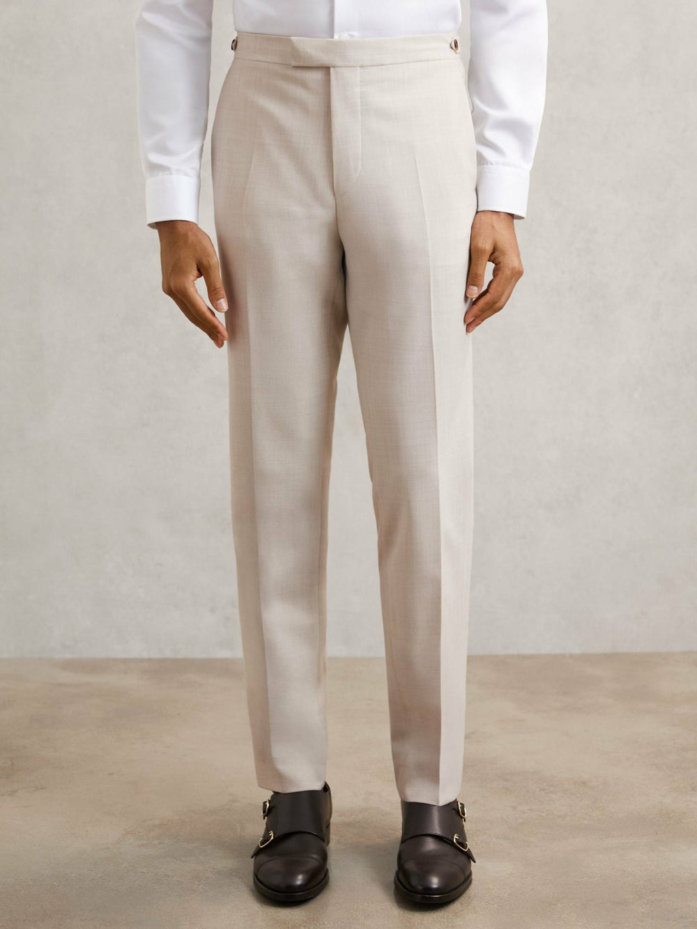 Slim-Fit Textured Suit Trousers With Wool Stone | Mens