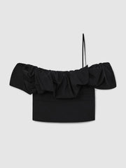 Sculptural Strapless Top Black | Womens