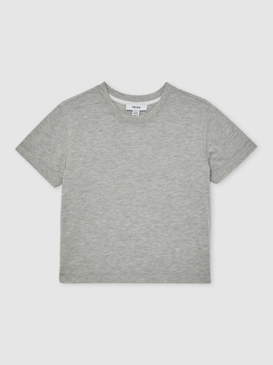 13-14 yrs Cotton-Blend Crew-Neck T-Shirt Grey Marl | Children