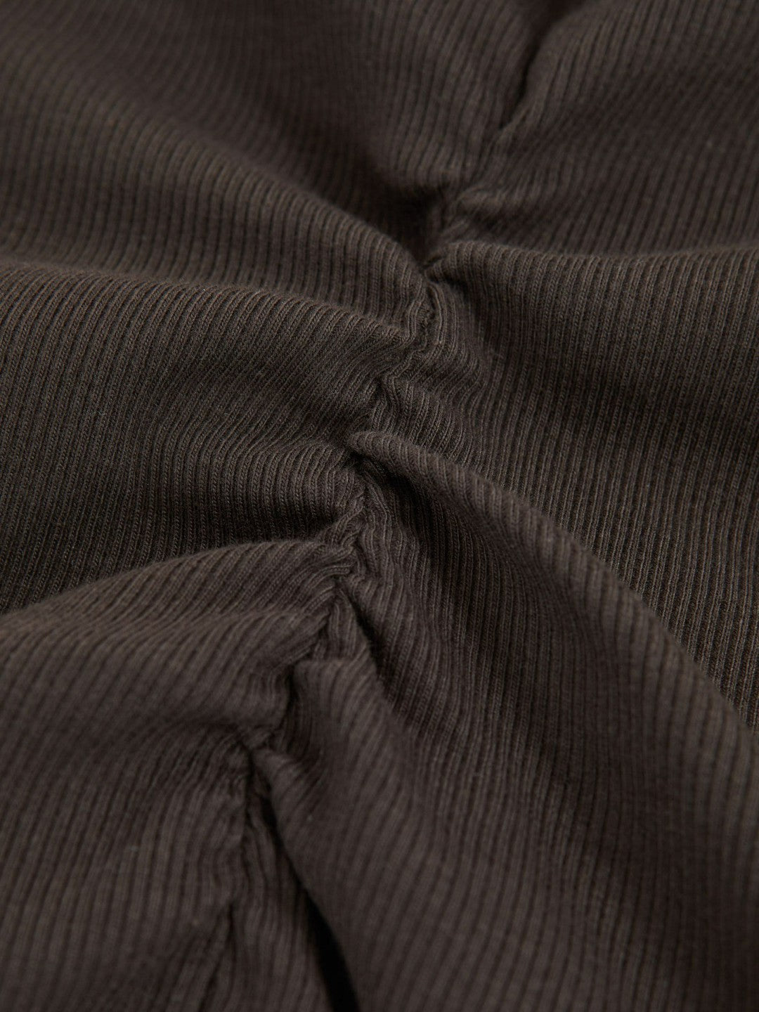 Ribbed Ruched Waist Vest Chocolate | Womens