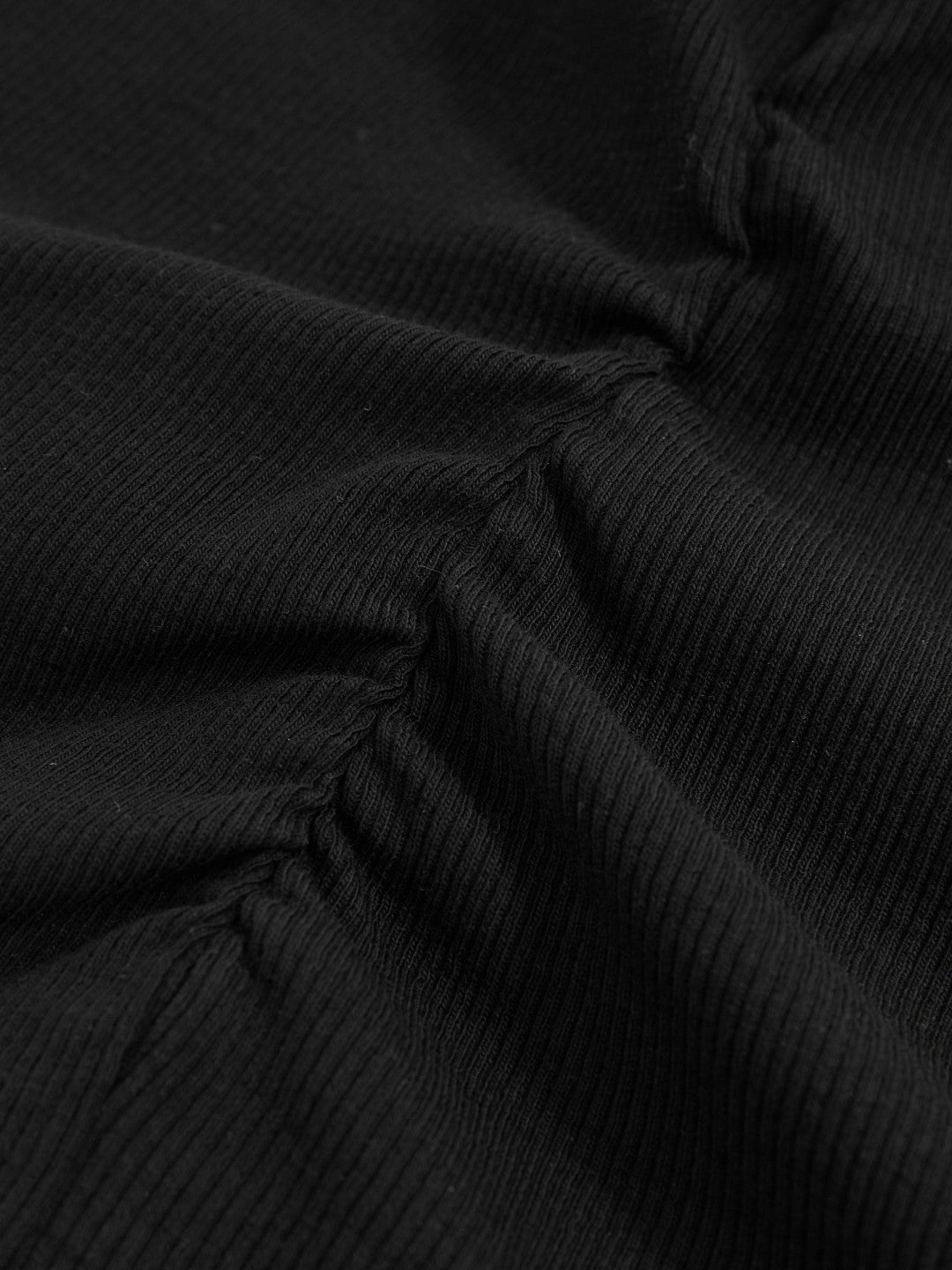 Ribbed Ruched Waist Vest Black | Womens