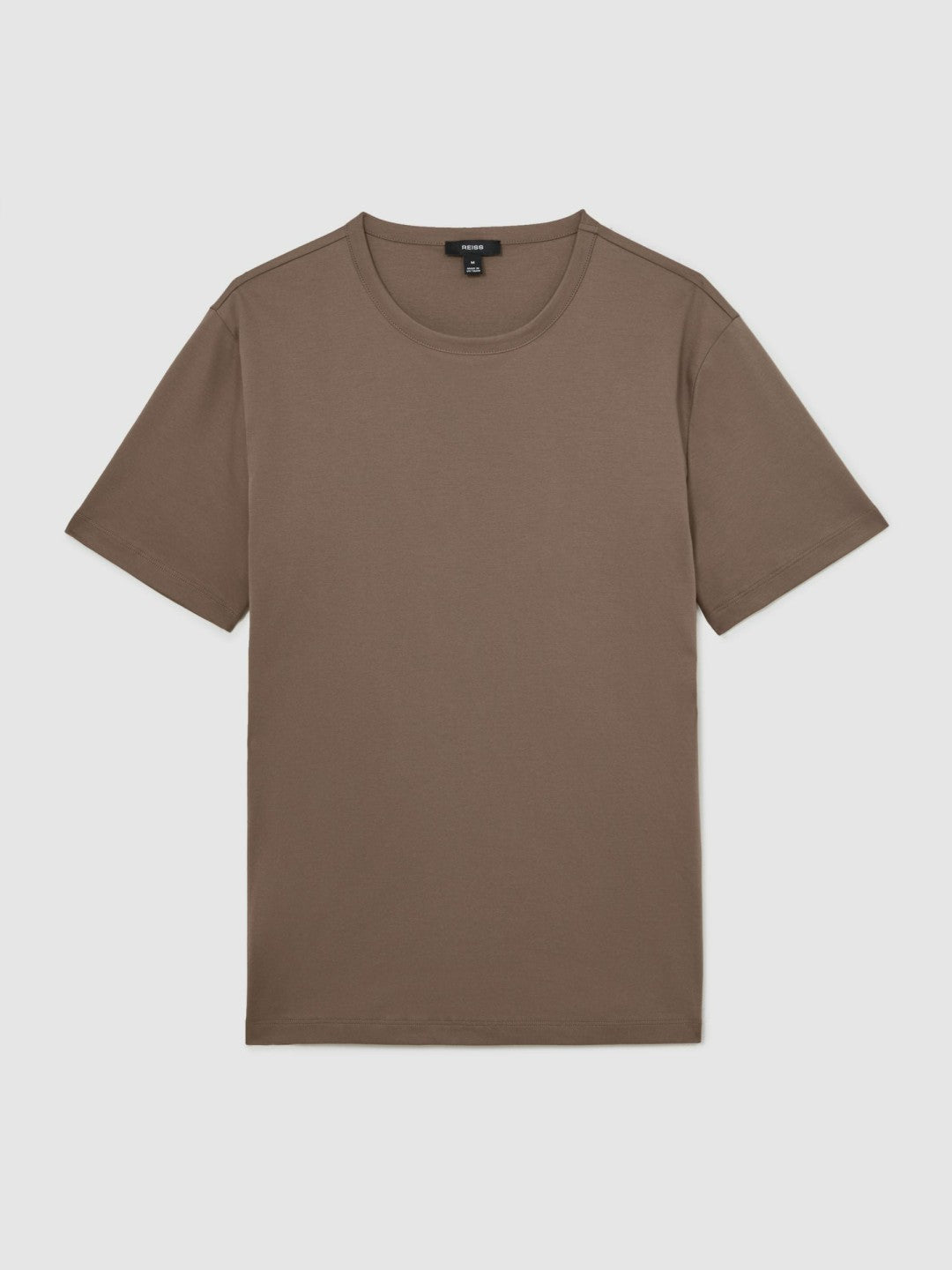 Airwater-Cotton Crew-Neck T-Shirt Taupe Brown | Mens