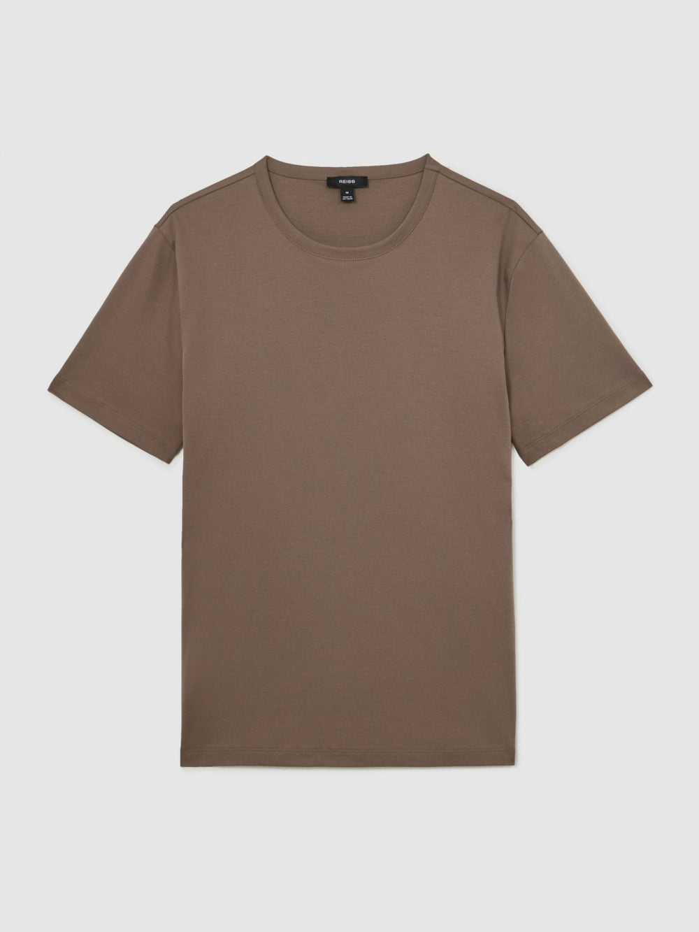 Airwater-Cotton Crew-Neck T-Shirt Taupe Brown | Mens